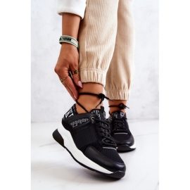 Vinceza Scarpe Sportive Sneakers Su Zeppa Nera Lorey nero 1