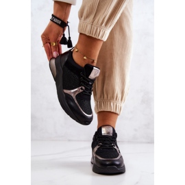 Vinceza Scarpe sportive alla moda Sneakers da donna nere Danielle nero 1