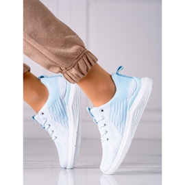 TRENDI Scarpe sportive comode bianco blu 1
