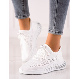 TRENDI Sneakers in tessuto bianco 1