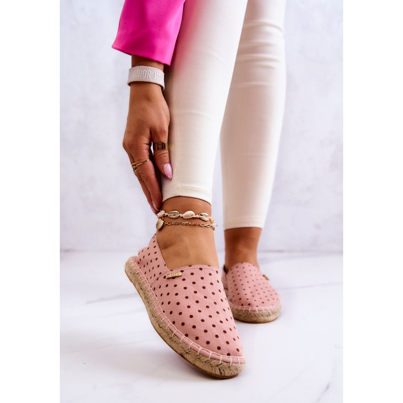 Espadrillas Da Donna Con Pois Big Star JJ274869 Rosa 1
