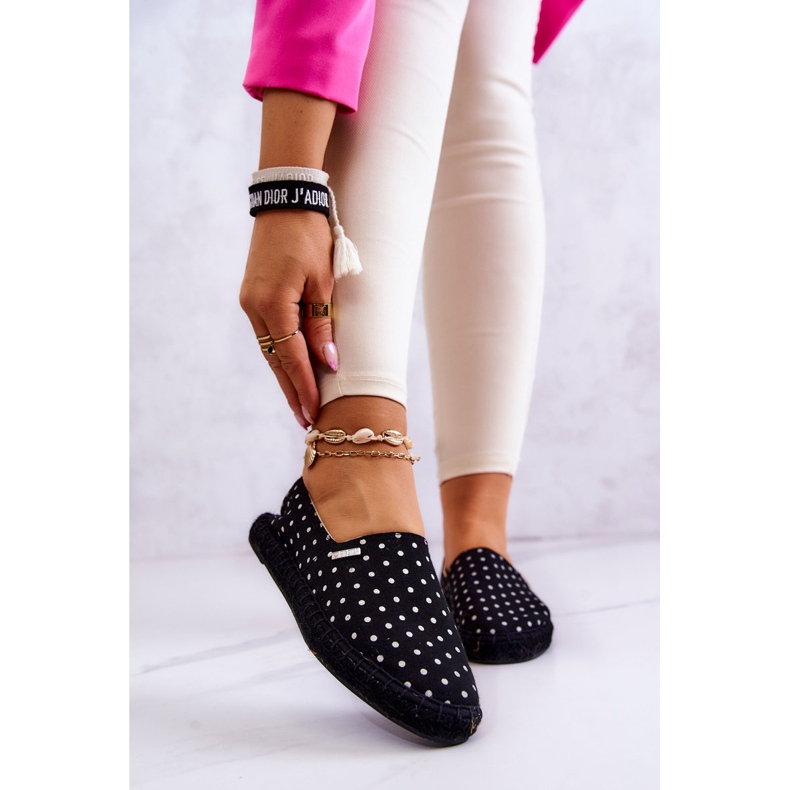 Espadrillas Da Donna Con Pois Big Star JJ274867 Nere nero 1
