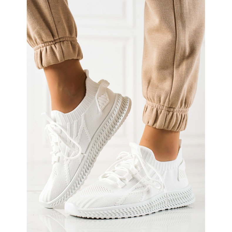 TRENDI Scarpe sportive alla moda bianco 2