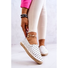 Espadrillas Da Donna Con Pois Big Star JJ274870 Bianche bianca 1