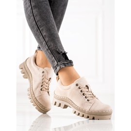 S. BARSKI S.BARSKI Scarpe con plateau beige 1