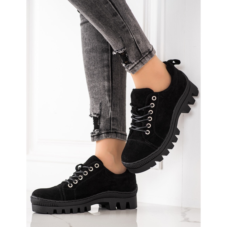S. BARSKI S.BARSKI Scarpe con plateau nero 2