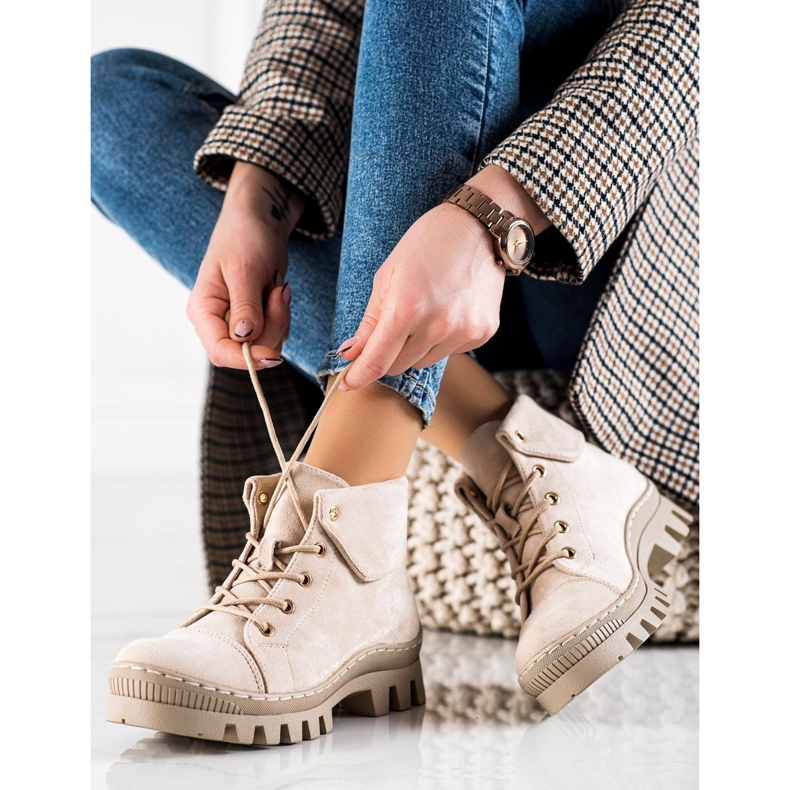 Trapper Beżowe di S. Barski beige 1