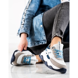 Sneakers da donna Big Star JJ274580 bianco blu multicolore 2