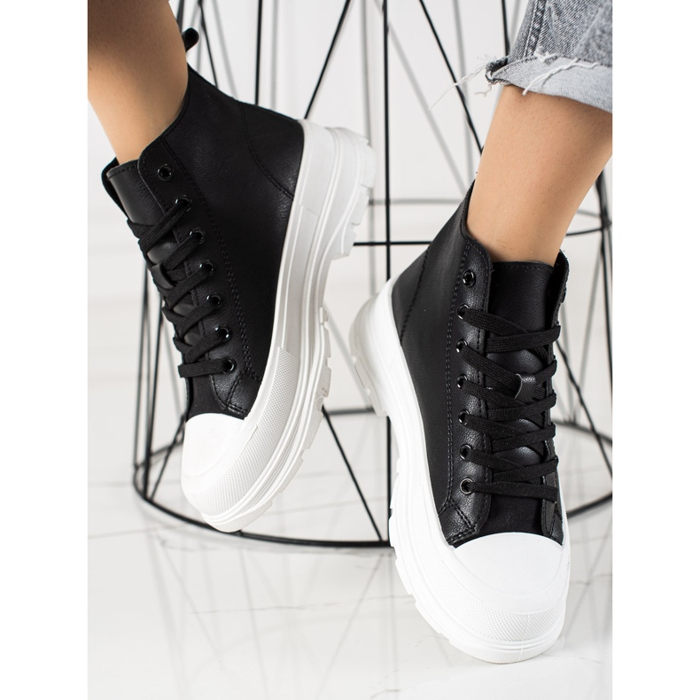 TRENDI Sneakers alte nere nero 1