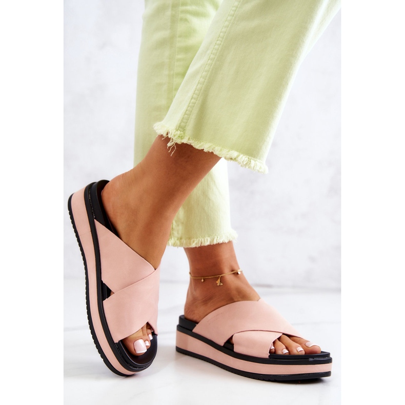 Pantofole da donna Big Star JJ274722 Rosa 2