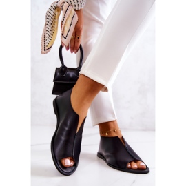 Scarpe in pelle con cerniera Nicole 2718/001 Nero 2