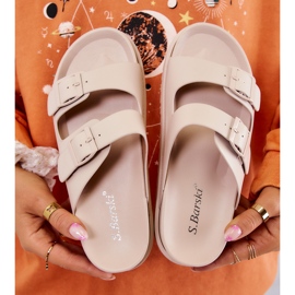 S.Barski Ciabatte In Gomma Con Fibbia Corina Beige 1