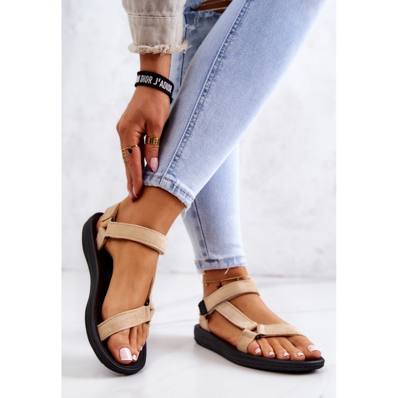 PM1 Sandali sportivi da donna in pelle scamosciata beige Harris 2