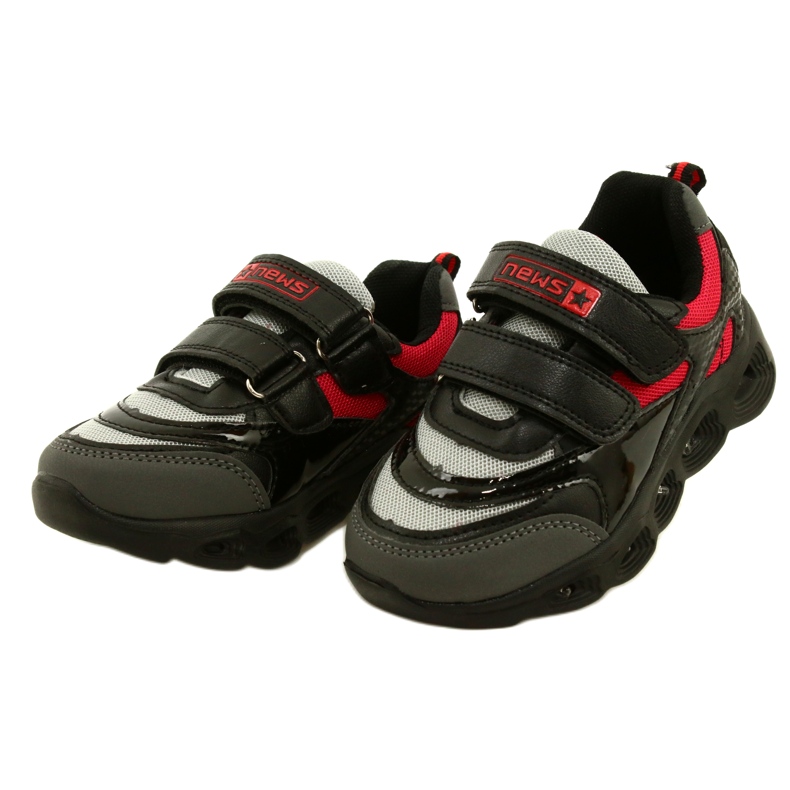 ADI scarpe sportive LED Glowing Velcro News 22DZ32-4836 grigio nero 2