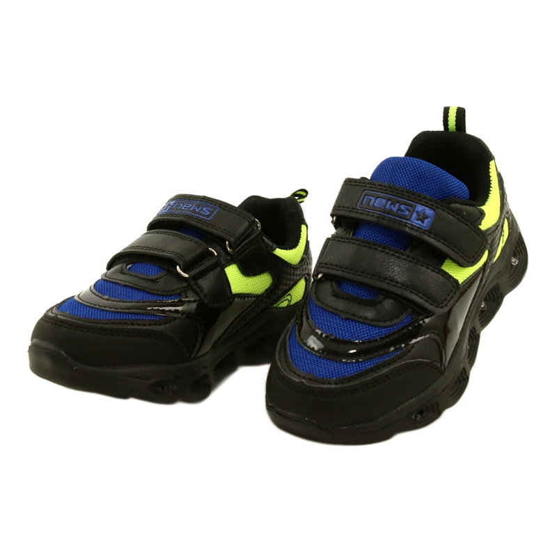 ADI scarpe sportive LED Glowing Velcro News 22DZ32-4836 Royal nero blu verde 2
