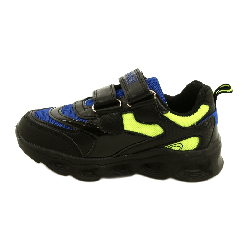 ADI scarpe sportive LED Glowing Velcro News 22DZ32-4836 Royal nero blu verde 1