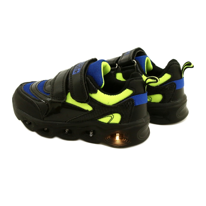 ADI scarpe sportive LED Glowing Velcro News 22DZ32-4836 Royal nero blu verde 4