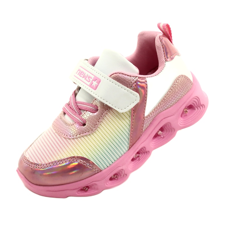 ADI scarpe sportive LED Glowing Velcro News 22DZ32-4837 rosa / bianco 3
