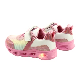 ADI scarpe sportive LED Glowing Velcro News 22DZ32-4837 rosa / bianco 5