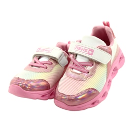 ADI scarpe sportive LED Glowing Velcro News 22DZ32-4837 rosa / bianco 2