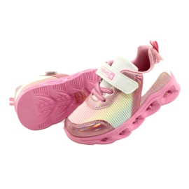 ADI scarpe sportive LED Glowing Velcro News 22DZ32-4837 rosa / bianco 4