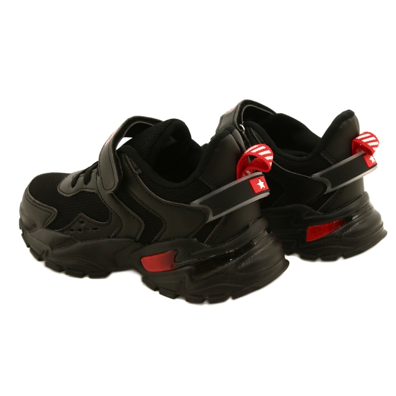 NEWS Scarpe sportive da ragazzo con velcro Novità 22DZ32-4930 Nere nero 5