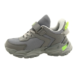 NEWS Scarpe sportive per ragazzi per velcro 22Z32-4930 grigio 1