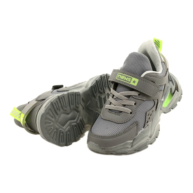 NEWS Scarpe sportive per ragazzi per velcro 22Z32-4930 grigio 3