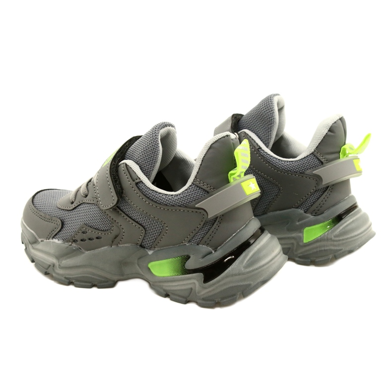 NEWS Scarpe sportive per ragazzi per velcro 22Z32-4930 grigio 5