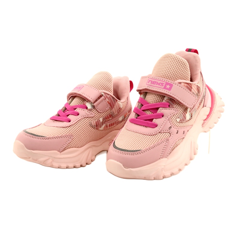Scarpe sportive con velcro NEWS 22DZ32-4931 Rosa 2