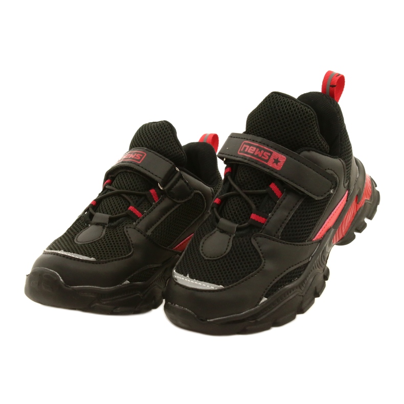 Sports Boys Boys 'Velcro News 22DZ32-4932 Czarne-Czerwone nero 2