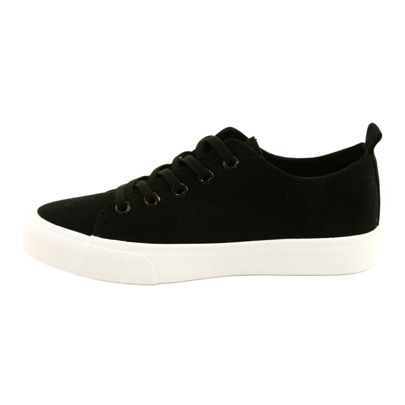 Atletico classico nero legato per bambini WY20761 Sneaker 1