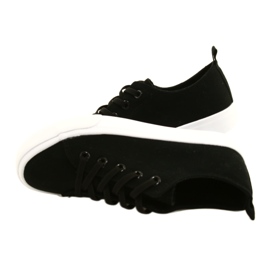 Atletico classico nero legato per bambini WY20761 Sneaker 4
