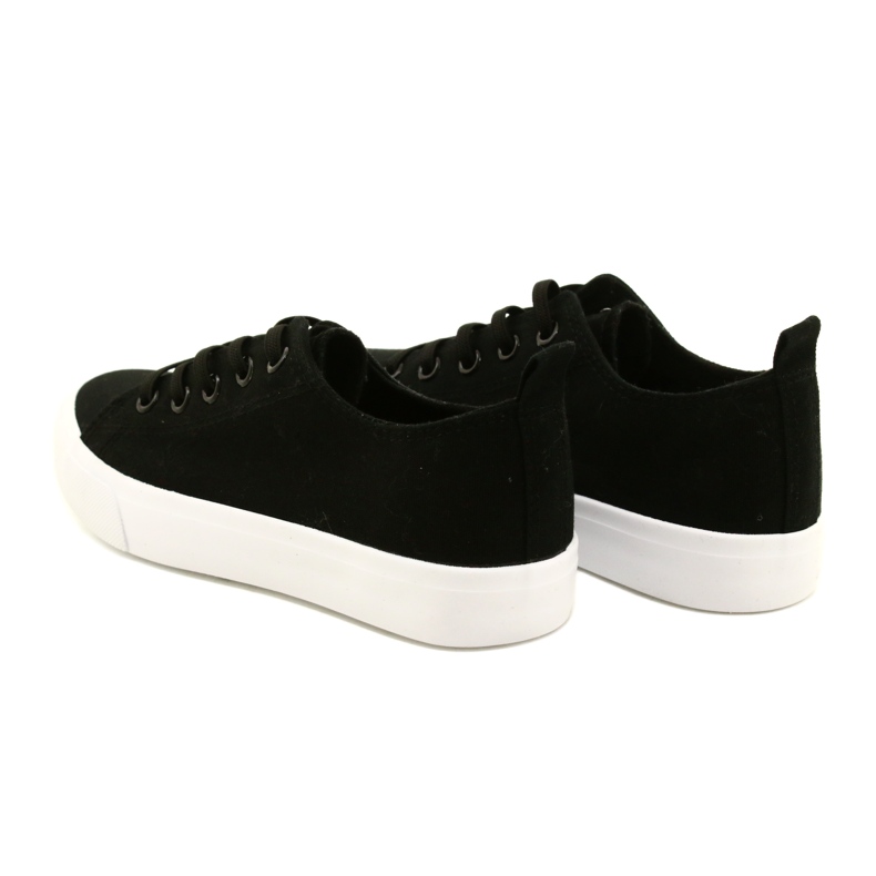 Atletico classico nero legato per bambini WY20761 Sneaker 5