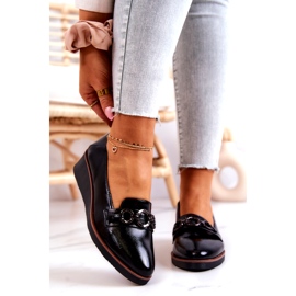 Vinceza Scarpe con zeppa in vernice nera Melodies nero 2