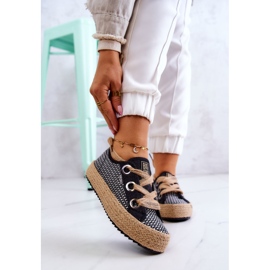 Sneakers Intrecciate da Donna Big Star JJ274393 Nere beige nero 1