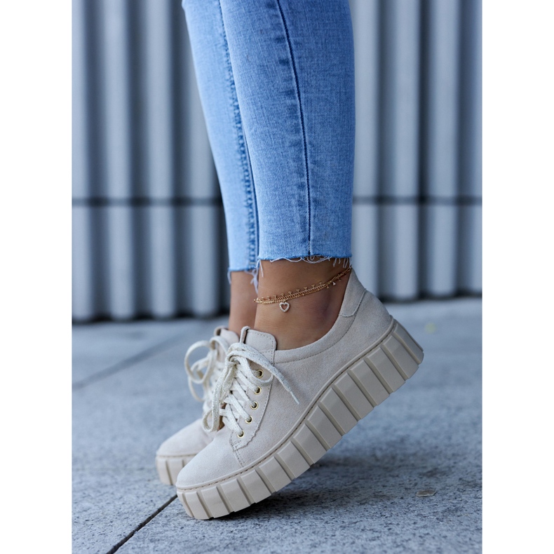 Lewski Shoes Scarpe scamosciate Scarpe Lewski 3163 Beige chiaro 2