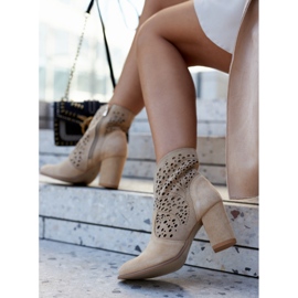 Lewski Shoes Stivali traforati Scarpe Lewski 3166 Beige 1