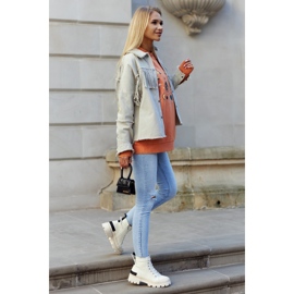 S.Barski Sneakers da donna, Stivali, Larina beige chiaro 2