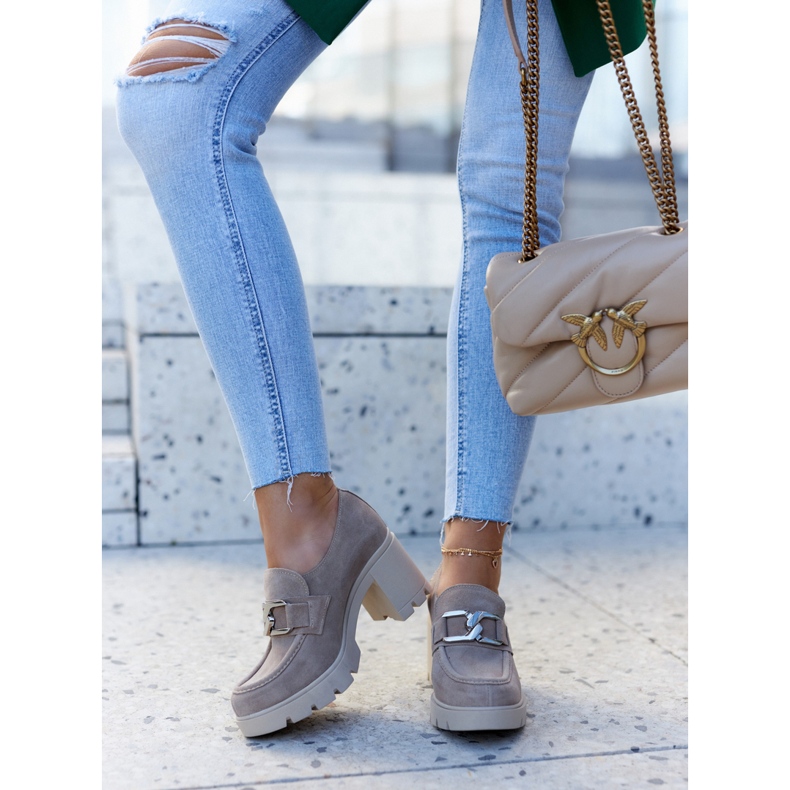 Lemar Scarpe eleganti su colonna con decoro Harmell beige 1