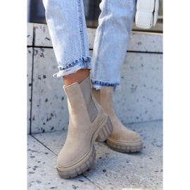 Lemar Stivali da donna in camoscio Kennel beige chiaro 1