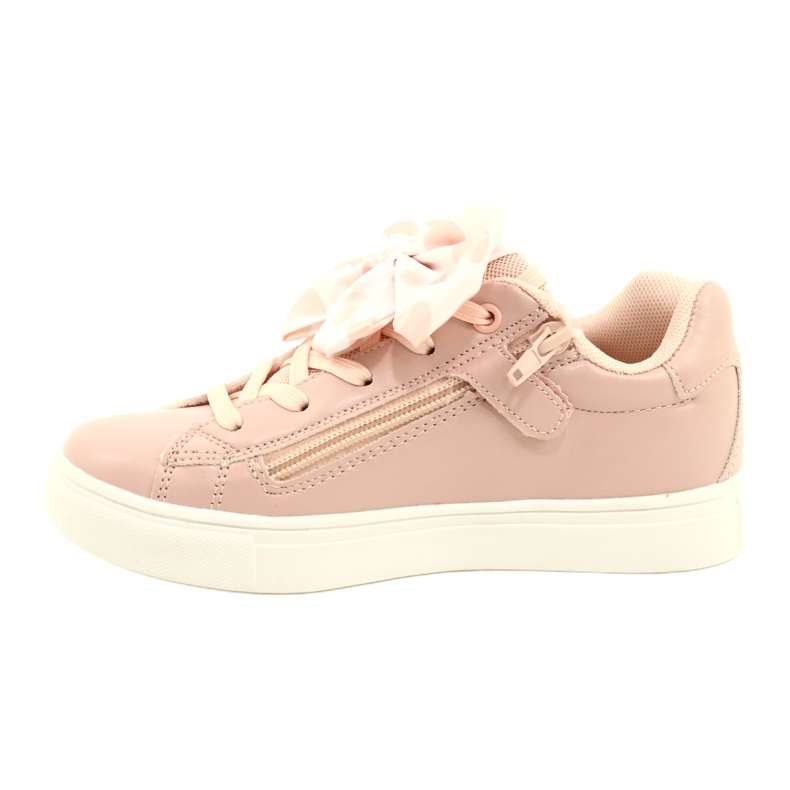 Girls 'Pink Sports Sneakers con arco e farfalla American Club ES64 rosa 1