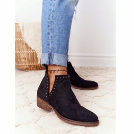 PS1 Stivali neri Clever traforati con intagli nero 2