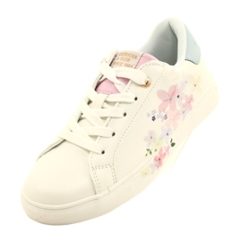 Sneakers sportive bianche Flowers American Club ES91 bianca 3
