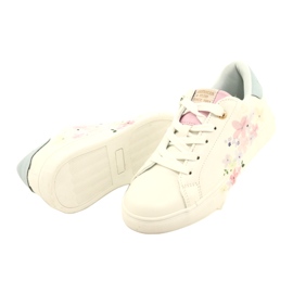 Sneakers sportive bianche Flowers American Club ES91 bianca 4