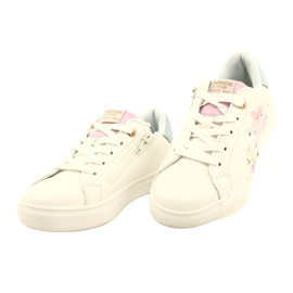 Sneakers sportive bianche Flowers American Club ES91 bianca 2