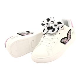 Sneakers sportive bianche con fiocco e farfalla American Club ES64 bianco 3