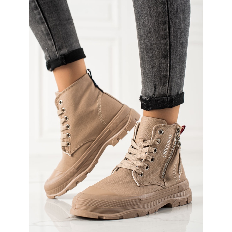Sabatina Scarpe Da Ginnastica Con Cerniera beige 2