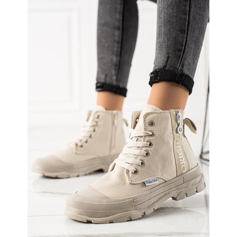 Sabatina Sneakers Alte Originali beige 2