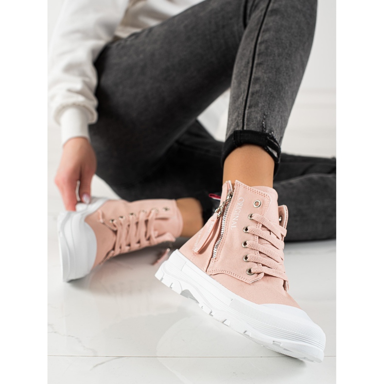 Sabatina Scarpe Da Ginnastica Con Cerniera rosa 2